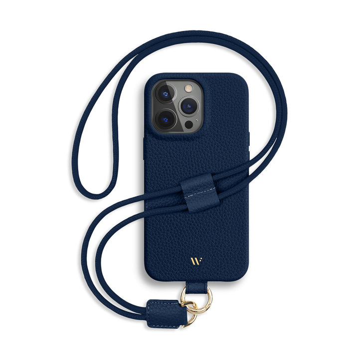 WIIUKA Hülle für iPhone 15 Pro, Leder aus Deutschland, Lederhülle Handykette, Premium Handyhülle, Ca