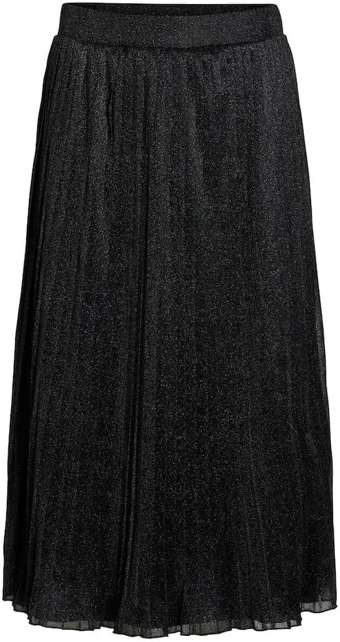 Vila Damen Viwindy Glitter Hw Plisse Skirt Midi, S