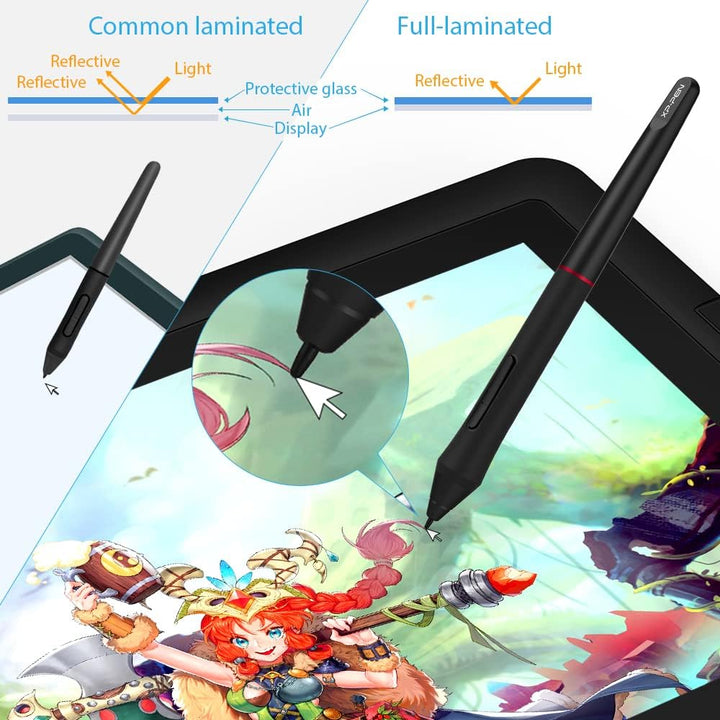 XP-PEN Artist 15.6 Pro Grafiktablett mit HD IPS Pen Display Tilt-Funktion mit Gratissoftware zum Ski
