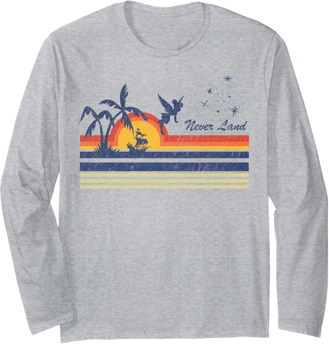 Disney Peter Pan Tinker Bell Flying Silhouette Langarmshirt