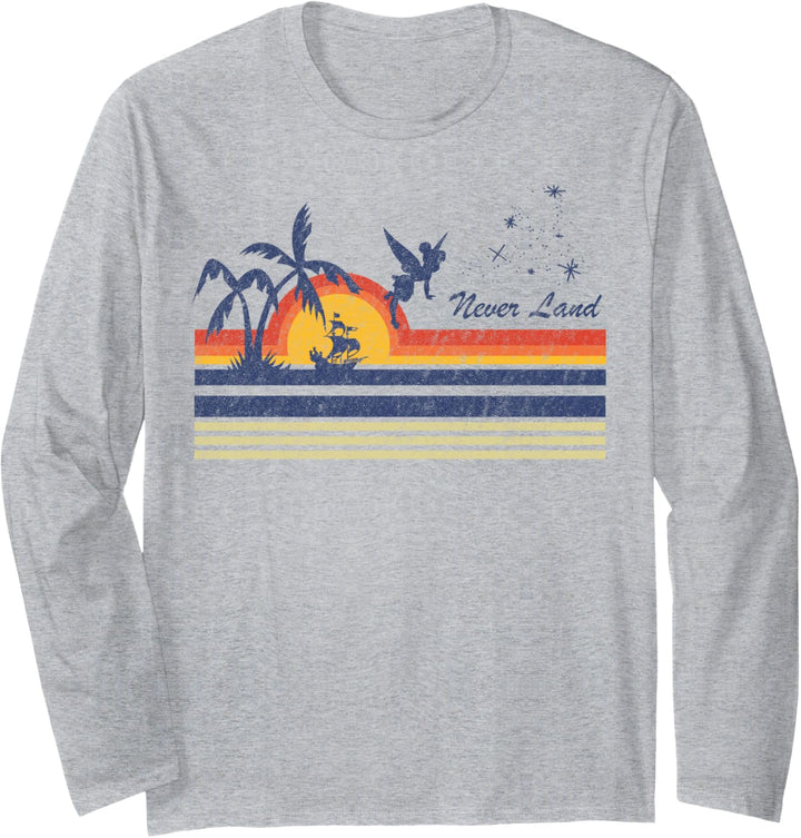 Disney Peter Pan Tinker Bell Flying Silhouette Langarmshirt