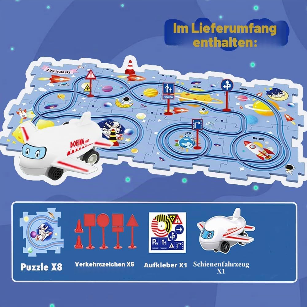 Auto Spielzeug Autorennbahn Spielzeugauto 8pcs DIY-Puzzlebahn für Kinderspielzeug DIY-Route Cars Spi