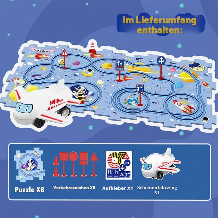 Auto Spielzeug Autorennbahn Spielzeugauto 8pcs DIY-Puzzlebahn für Kinderspielzeug DIY-Route Cars Spi