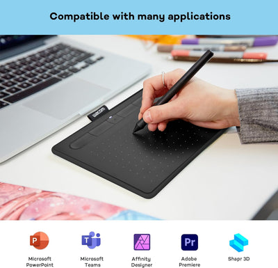 Wacom Intuos Small Zeichentablett Bluetooth - Tablet zum Zeichnen & zur Fotobearbeitung mit druckemp