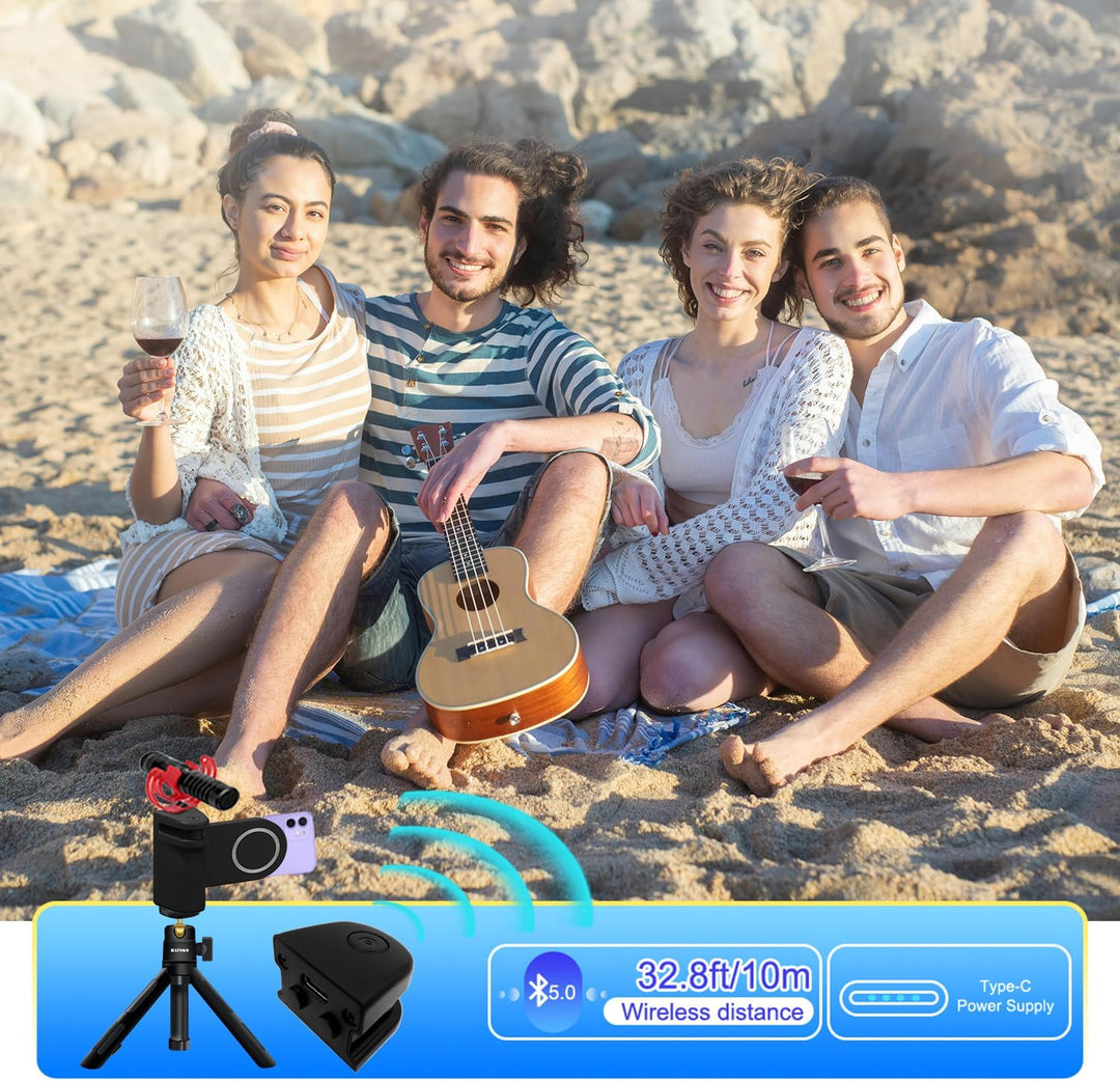 HAFOKO Magnetisch Smartphone CapGrip Kamera Handy Selfie Verschluss Griff Stativ Montieren w 1/4" Ka