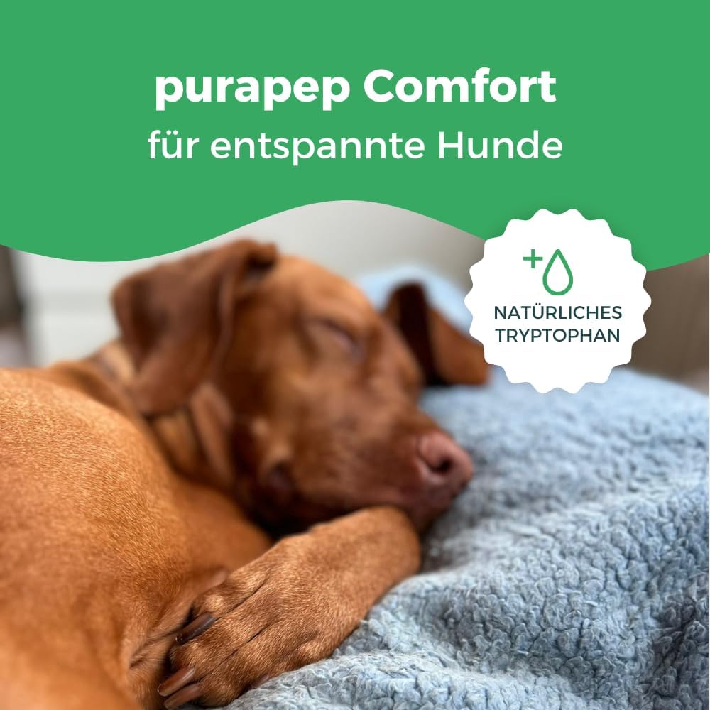 purapep Comfort Hunde Tabs - Natürliches Beruhigungsmittel mit Tryptophan, Magnesium und B-Vitaminen