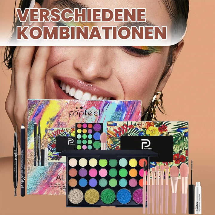 RoseFlower Profi Make Up Set Schminkkoffer Mädchen Teenager Schminkset Kosmetische Makeup Paletten L
