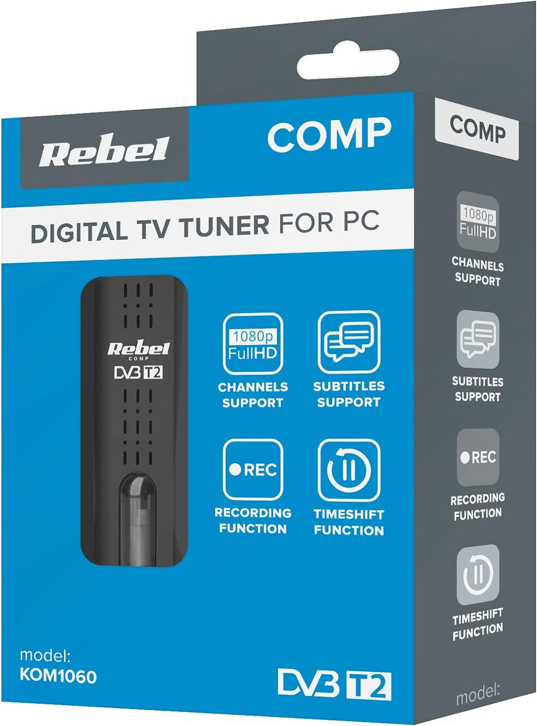Rebel Comp Tuner DVB-T2 DVB-C DVB-T H.265 HEVC USB
