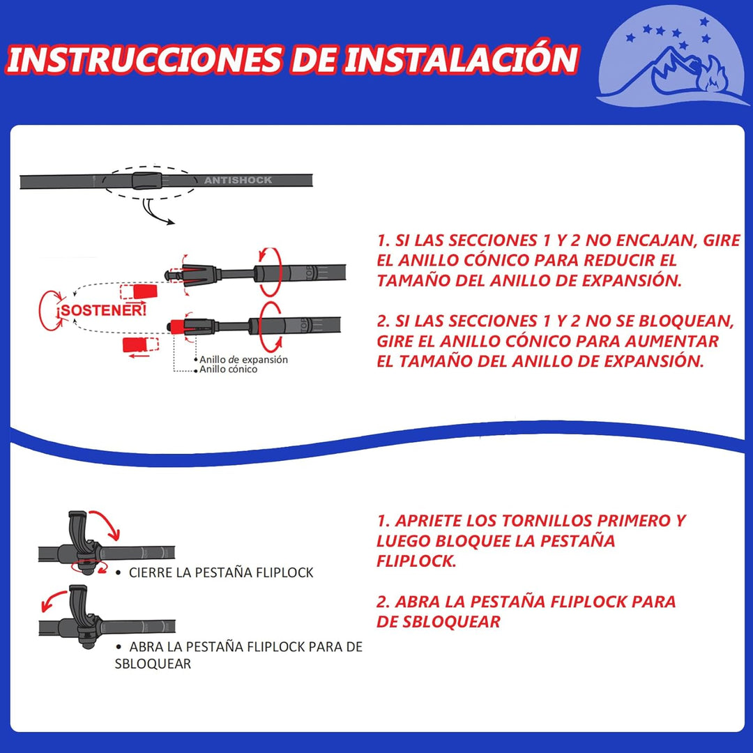Nordic Walking Stick für Damen und Herren, Teleskop 2 Stück Wanderstöcke für Trekking, Aluminium Wan