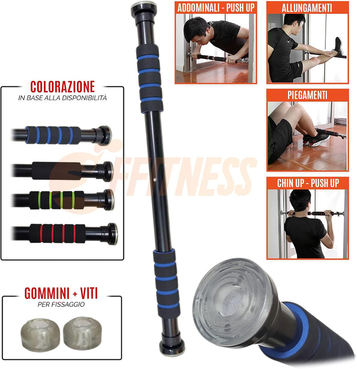 FFitness FSMDK821 | 1 Stange | Klimmzuggerät für die Wand mit 2-Way Stange aus Edelstahl für KörperC