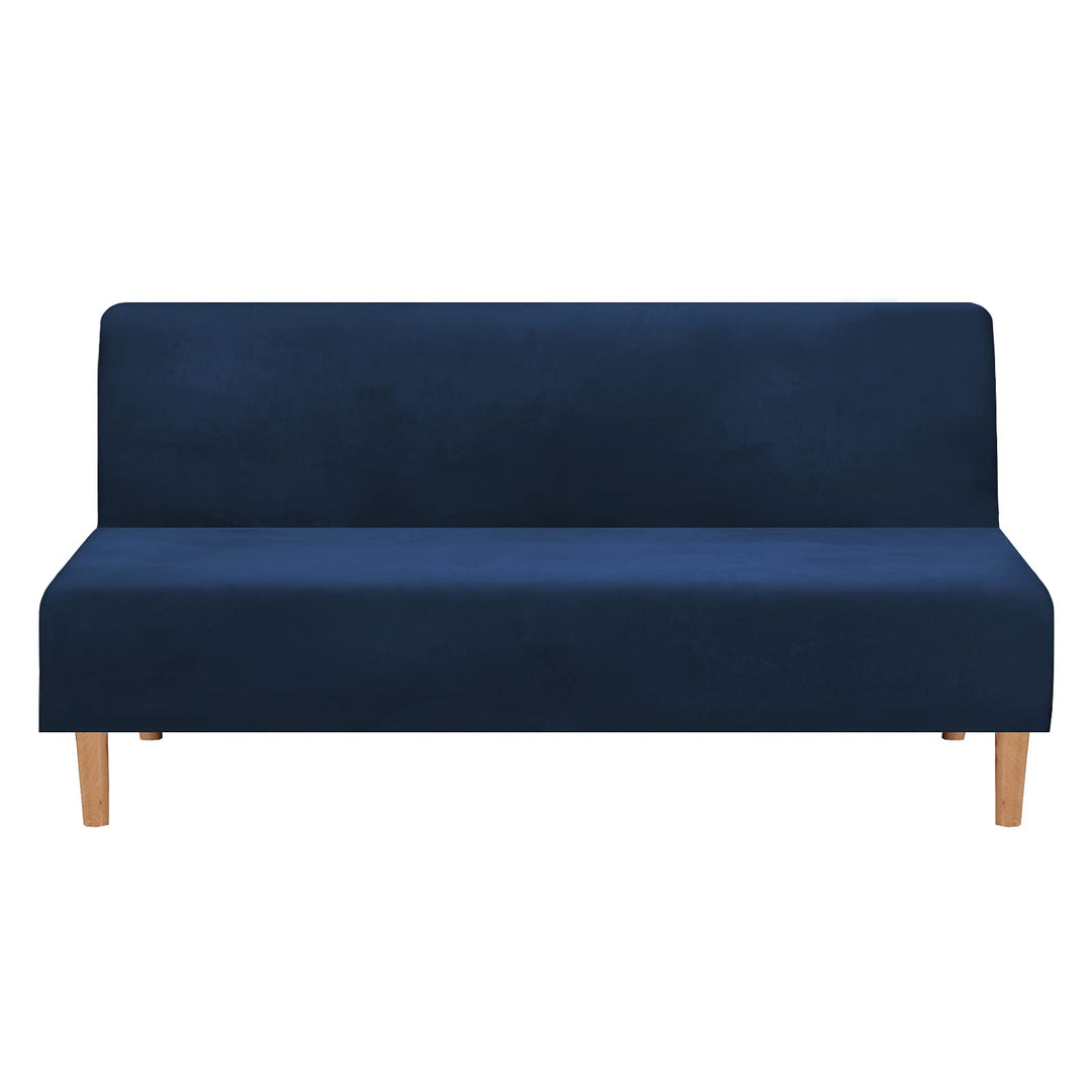 Mingfuxin Armlose Schlafsofabezüge, Stretch-Samt Futon Couchbezug Dicke weiche gemütliche Sofa Schon