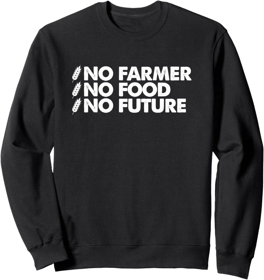 Bauer Traktor Pulli Kuh Landwirt No Farmer No Food No Future Sweatshirt