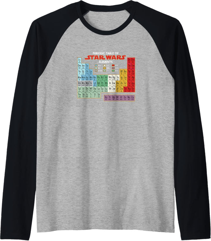 Star Wars Periodic Table of Elements Raglan