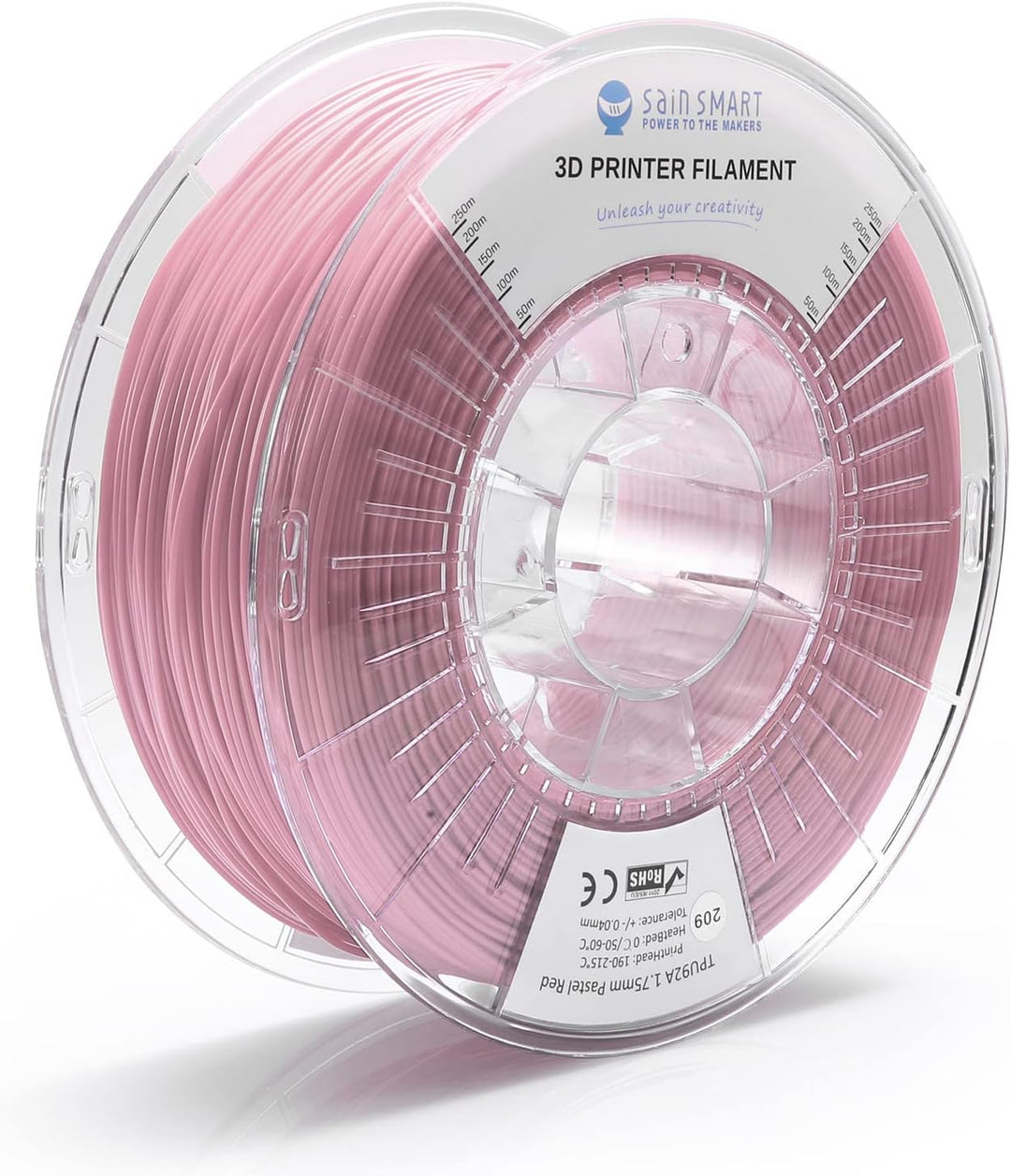 SainSmart TPU 1,75 mm 92A flexibles TPU-3D-Drucker-Filament, Massgenauigkeit +/- 0,04 mm, 1 kg Spule