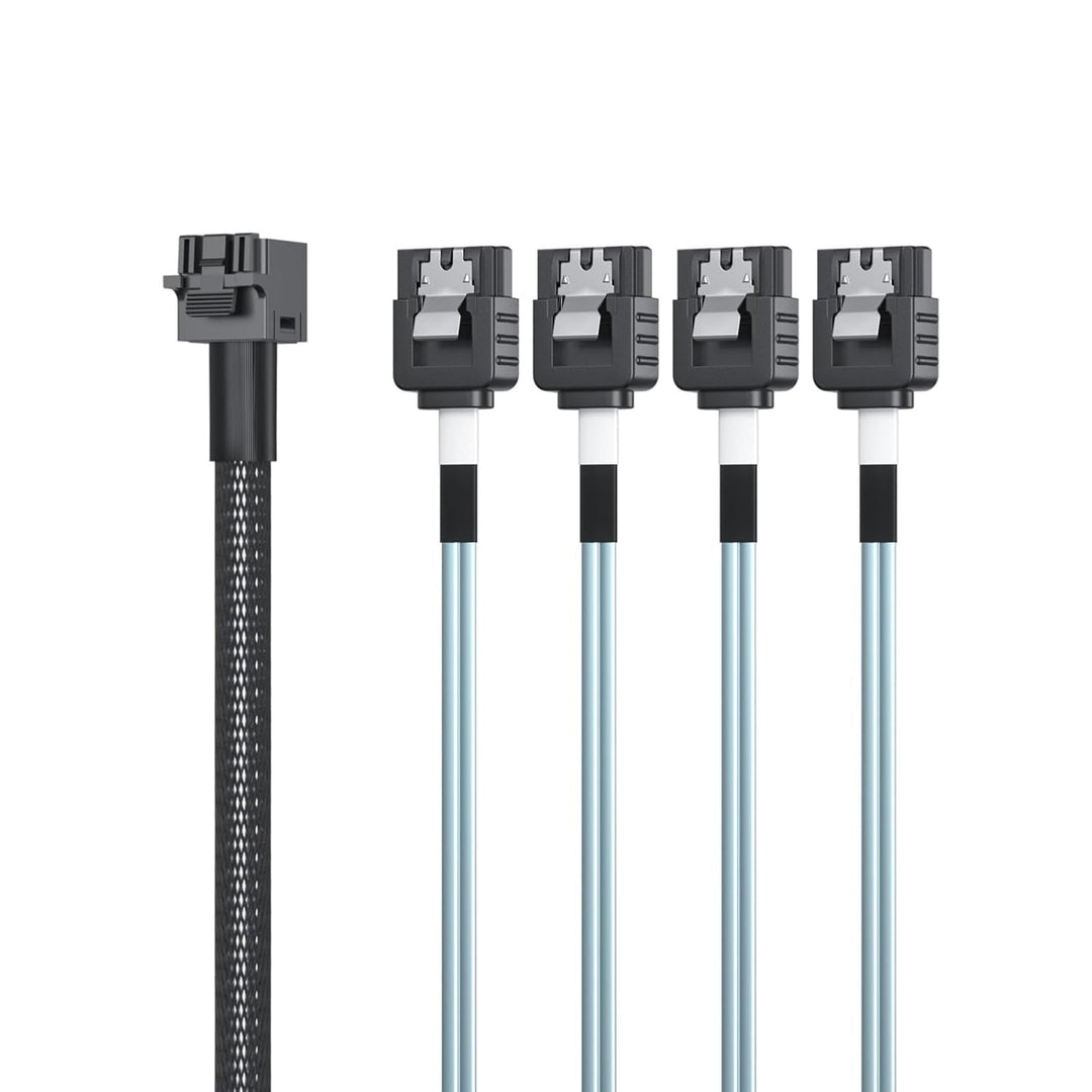 ipolex SFF-8643 zu SATA Kabel, SFF-8643 Host zu 4X SATA Target Kabel kompatibel mit Raid Controller