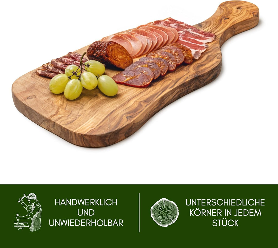 Erreke Schneidebrett, Natürliches Olivenholz, Servieren oder Schneiden von Speisen, Schneidebretter