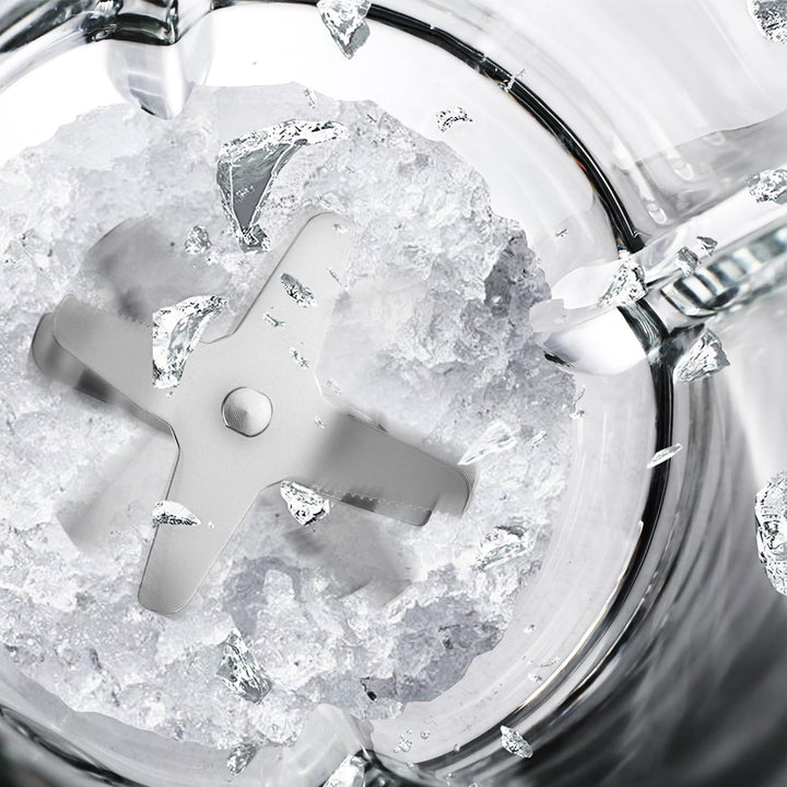 TurboTronic Standmixer mit 1,5L Glasbehälter 1200W Edelstahl silber, Smoothie Maker, Ice Crush Funkt