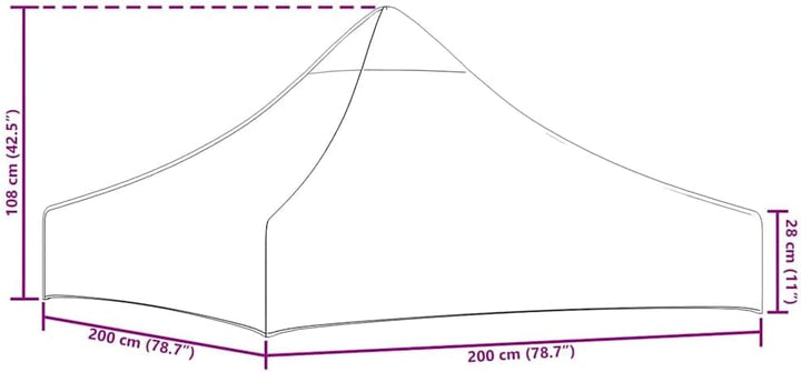 vidaXL Partyzeltdach Partyzeltdächer Zeltdach 2 x 2 m Creme, 2 x 2 m Creme