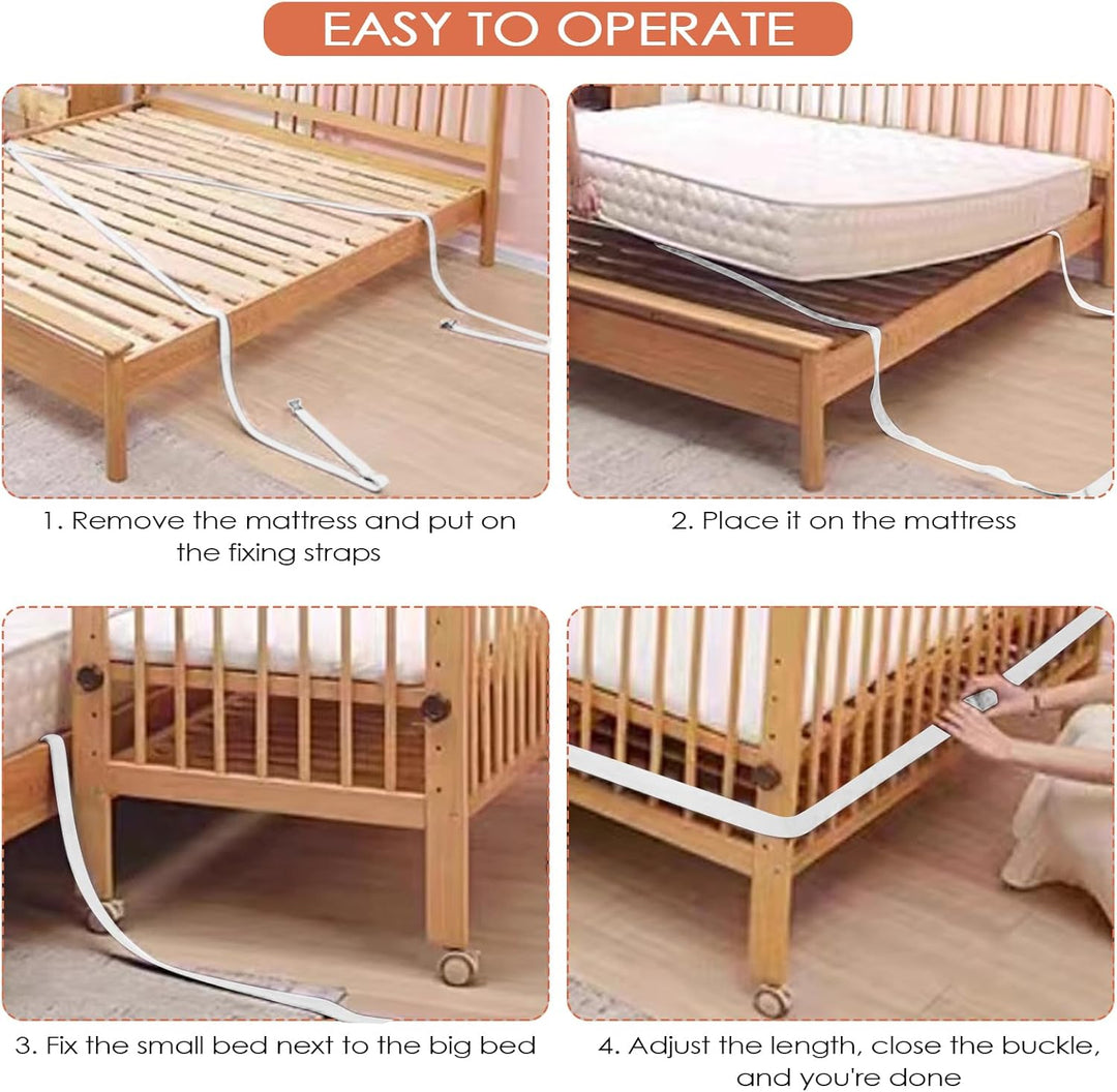 6 m Babybett Zubehör, Strap for Baby Bed, Gurt für Babybett, Beistellbett Befestigung Fixed Strap fo
