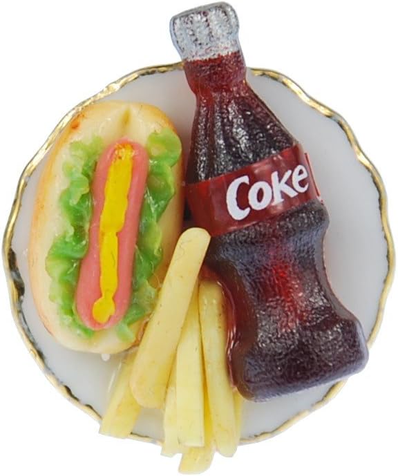 Miniblings Fast Food Ring Fingerring Limo Pommes Hot Dog Essen Limonade - Handmade Modeschmuck I Fin