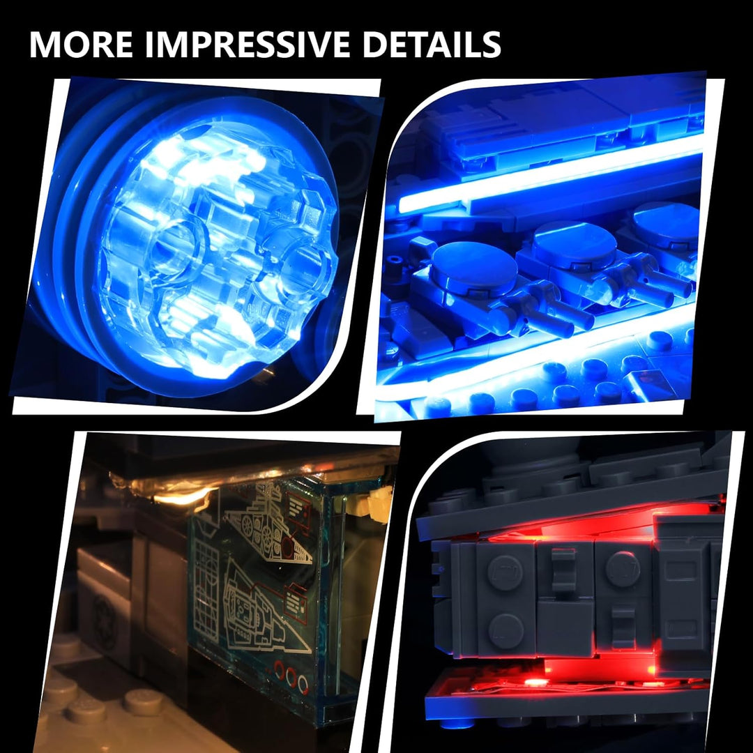 LED Lichtset kompatibel mit LEGO 75394 Imperiale Sternenzerstörer – Kreatives Beleuchtungsset für St