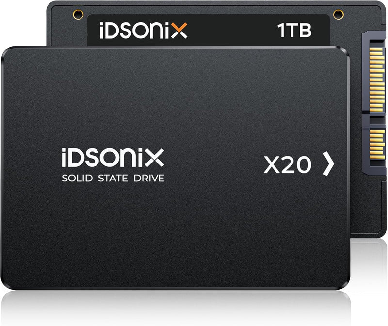 iDsonix SATA SSD 1TB 2,5 Zoll SSD Festplatte Intern, 560MB/s Lesen, 480MB/s Schreiben, mit 3D NADA F