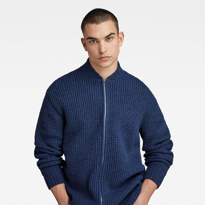 G-STAR RAW Herren Chunky Zip Cardigan Knits XS Blau (Rank Blue D23533-d170-868), XS Blau (Rank Blue
