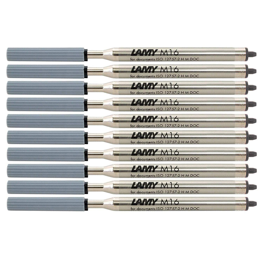 Lamy M16 Kugelschreiber-Grossraummine, Strichbreite: F (10er Pack, Schwarz)