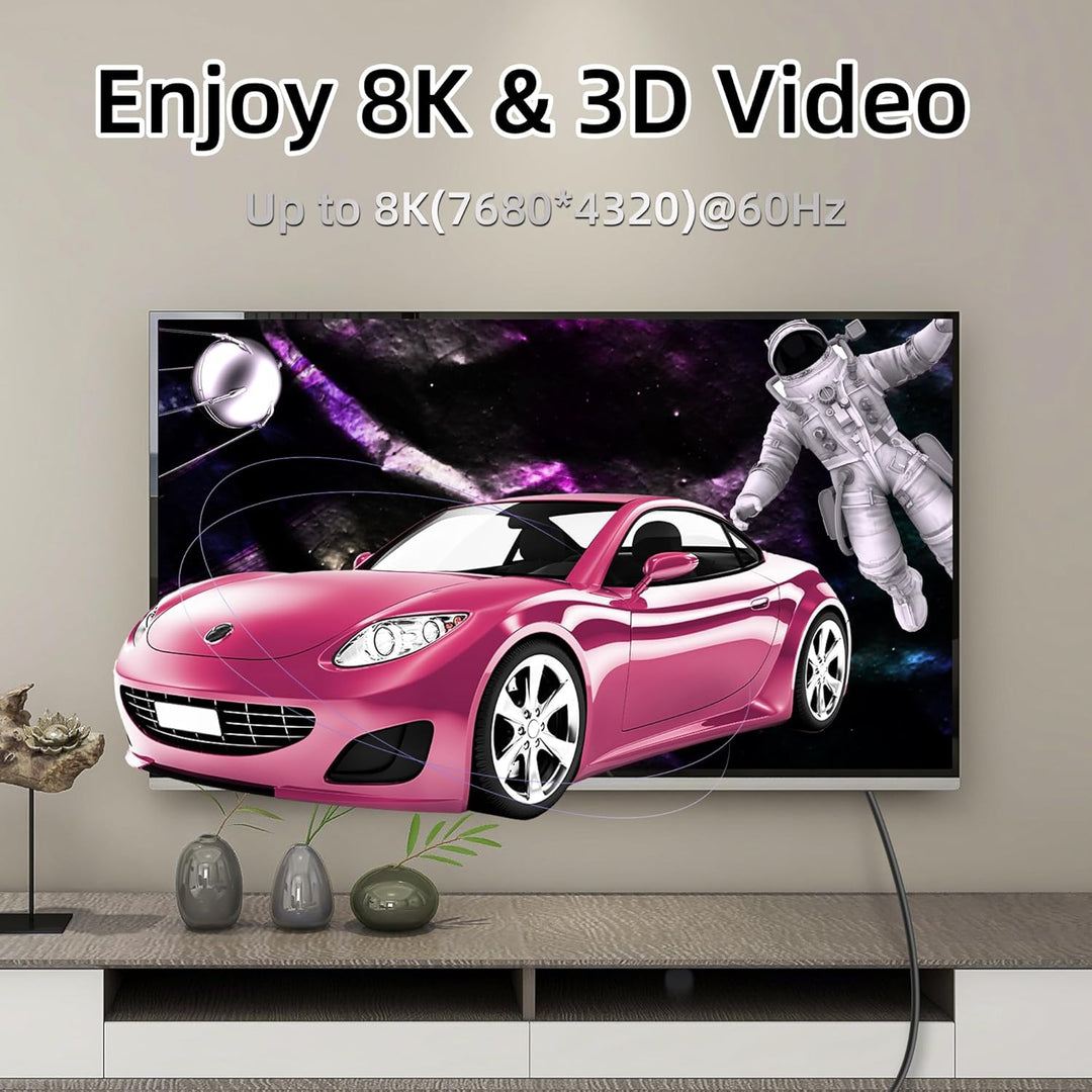 GELRHONR 8K Mini-HDTV-zu-HDTV-Kabel, Mini-Stecker-zu-Stecker, 48 Gbit/s, unterstützt 8K@60Hz Video4K