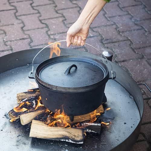 Browin- Massive Feuerschale 70 cm Stahl geschweisst - Robuste Feuerstelle für Garten & Terrasse - De