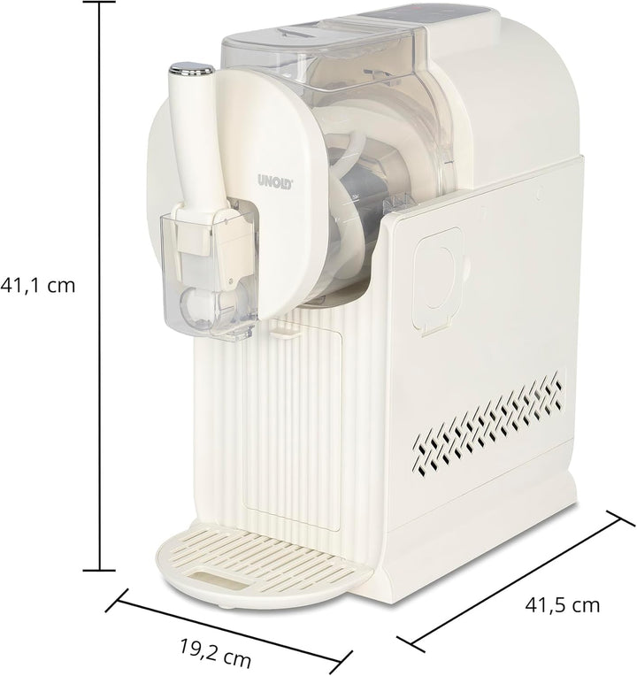 Unold 2in1 Slush- & Softeismaschine Sofia in Creme | mit leiser Kompressor Kühlung, 5 Programme, 2L