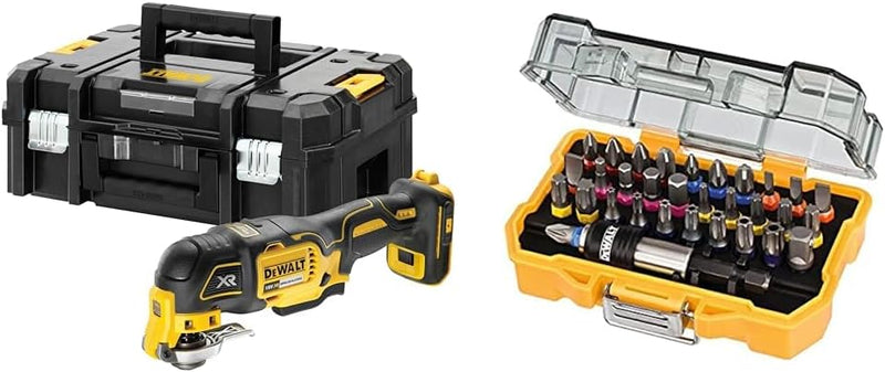 Dewalt 18V oszillierendes Akku-Multi-Tool DCS356NT & 32-tlg. Schrauberbit-Set Bundle mit Schrauberbi