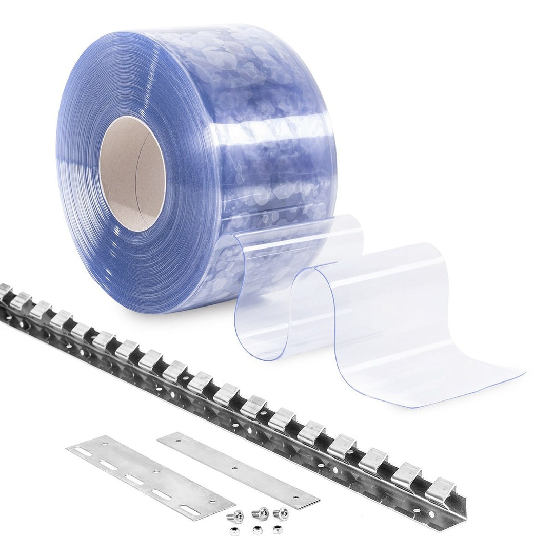 PVC-Streifenvorhang Lamellenvorhang 30cm breite Lamellen 2,25m Br. 2,25m H. Breite: 2,25m (9 Streife