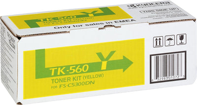 Kyocera TK-560Y Original Toner-Kartusche Gelb 1T02HNAEU0. Kompatibel für ECOSYS P6030cdn, FS-C5300DN