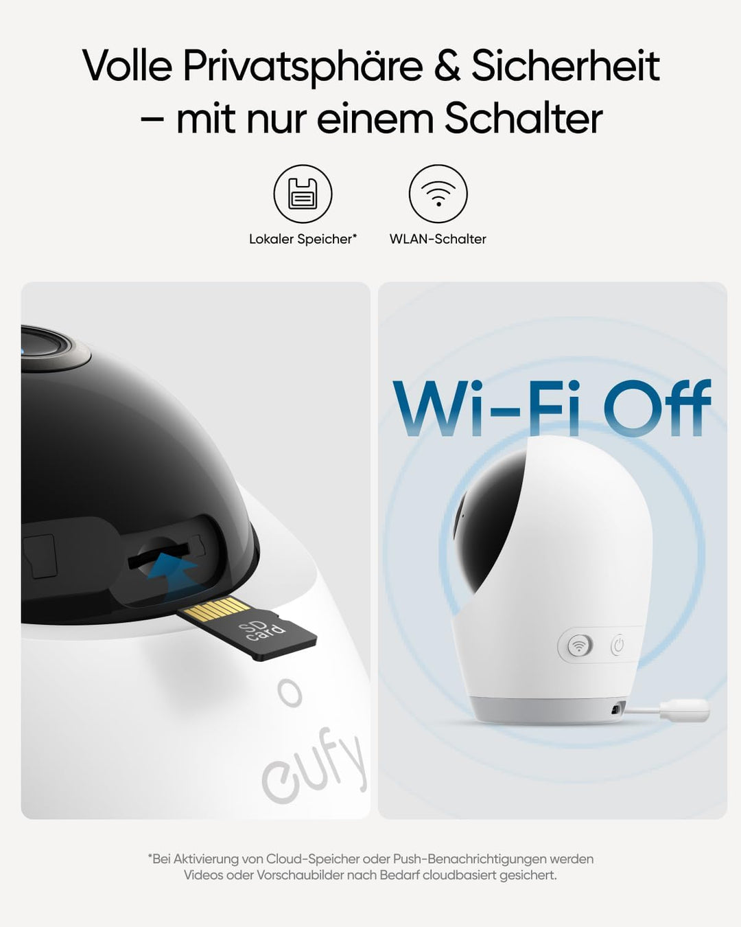 eufy Babyphone mit Kamera E21, 4K UHD, 5-Zoll-Display (720p), Hybrid-WLAN/Offline-Modus, Steuerung p