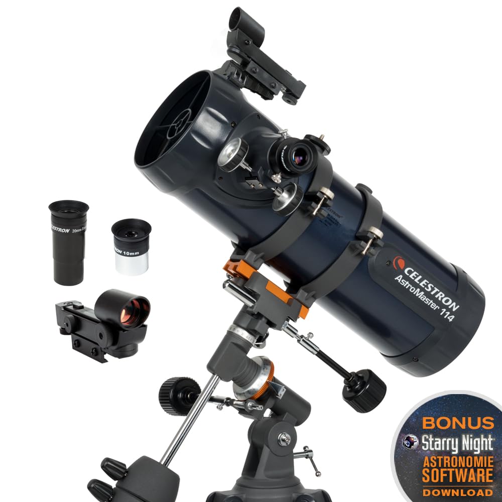 Celestron 31042 AstroMaster 114EQ Spiegelteleskop AstroMaster 114EQ Reflektor Teleskop, AstroMaster