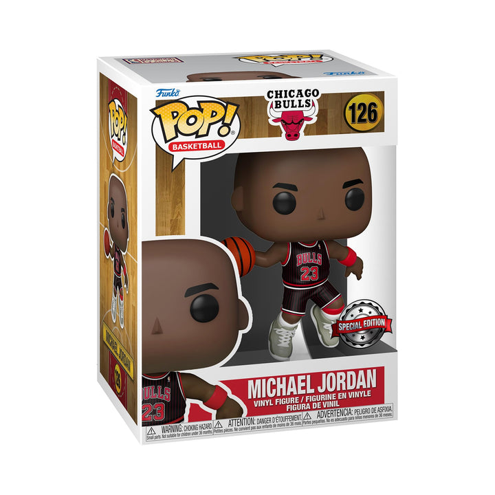 Funko POP! NBA: Chicago Bulls - Michael Jordan mit Jordans - (Blk Enamel Pinstripe Jersey) - Vinyl-S