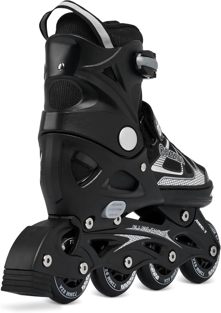 RAVEN 2in1 Schlittschuhe Inline Skates Inliner für Kinder und Erwachsene verstellbar 37-40 (23,5-26c
