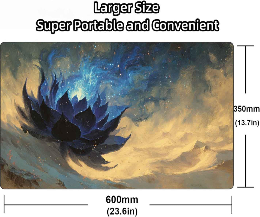 MTG Playmat 24x14 Inches Non-Slip Dragon Design Stitched Edges Smooth Surface Rubber Base TCG Game M