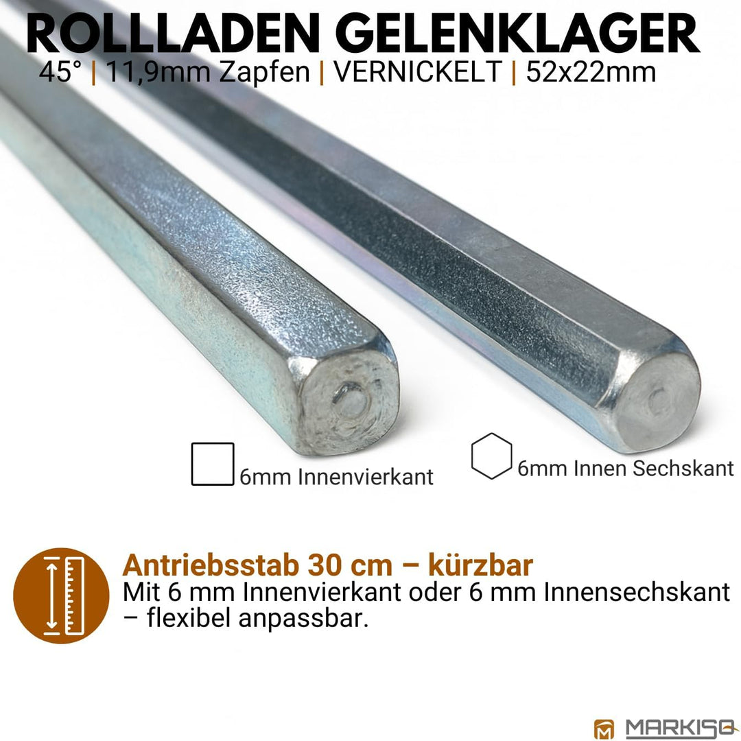Rolladen Gelenklager 45° Lager Getriebe für Rolladen Rolladenlager Rolladen Kurbelgetriebe Gelenklag