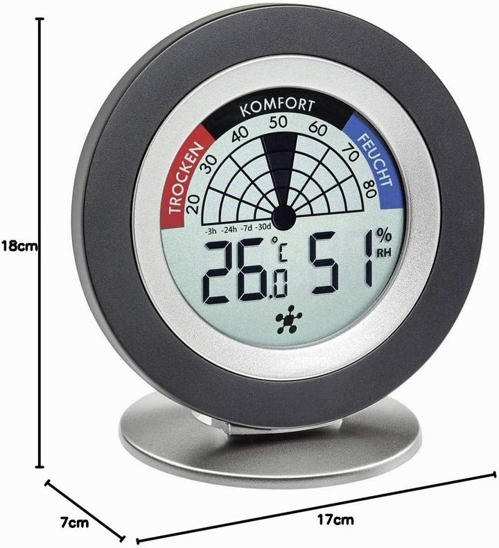 TFA Dostmann 31.4008.02 Cosy Radar Weatherhub Set zur Raumklimaüberwachung, mit Thermo-Hygro-Sender