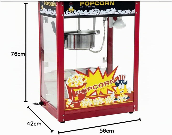 Royal Catering Popcornmaschine Popcornmaker RCPS-16E (1.600 W, Arbeitsleistung 5 kg/h 16 L/h, Topfdu