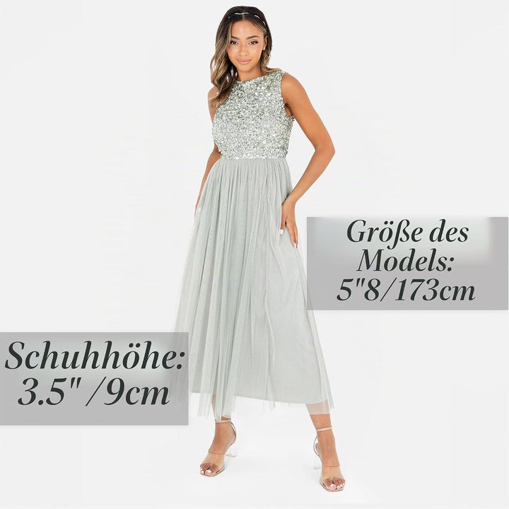 Maya Deluxe Damen Bridesmaid Dress Green Lily 38, Green Lily 38