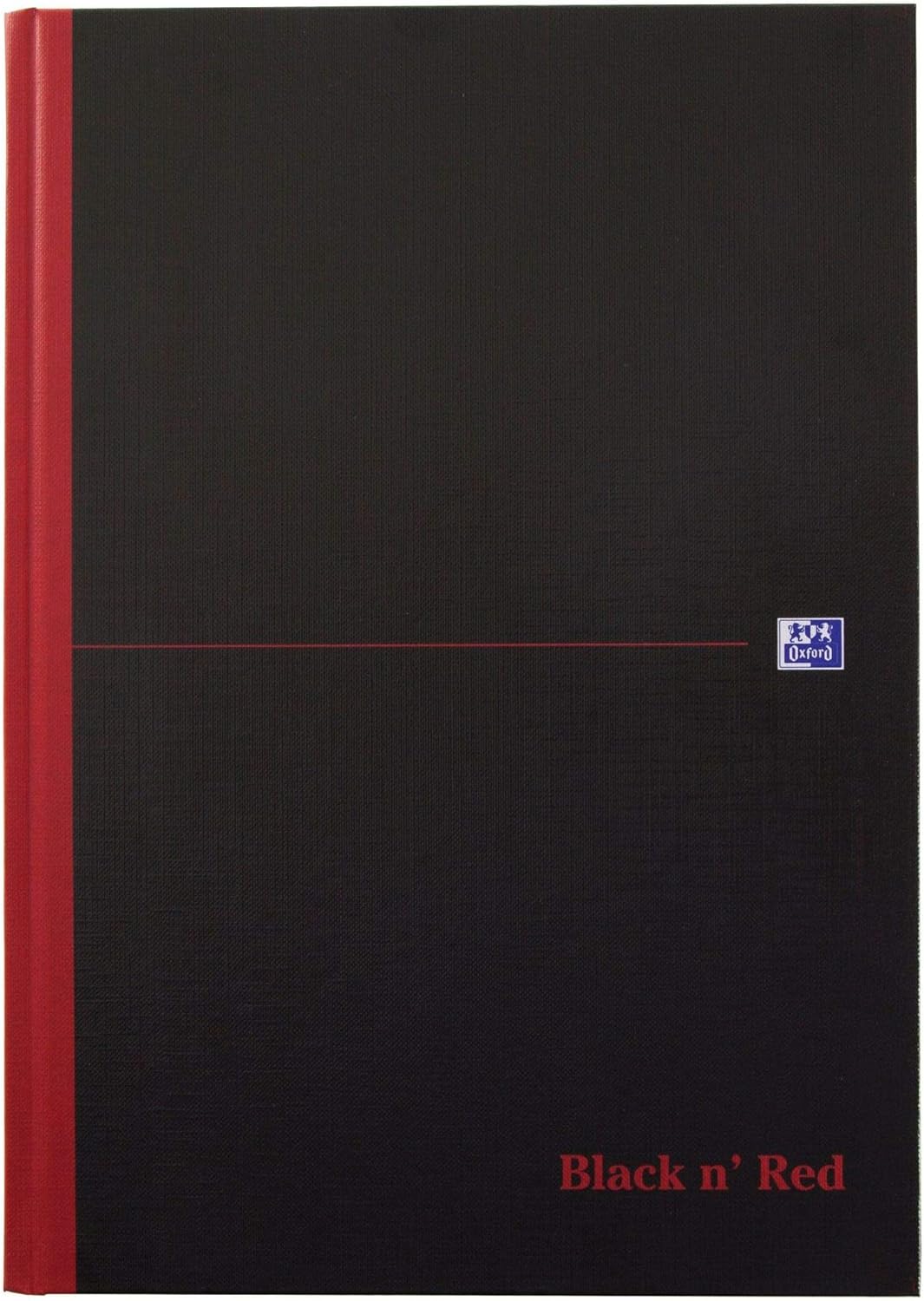 Oxford 400047607 gebundenes Buch Black n Red 5er Pack A4 kariert mit Hardcover und Lesezeichenband 9