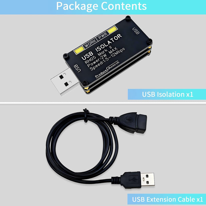 USB-Isolator, USB-Ground-Loop-Isolator, mit ADUM3160-Chip, 2W 5V geregelte Stromversorgung, unterstü