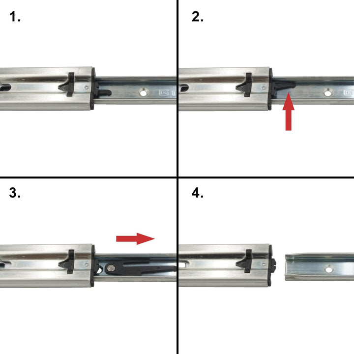 BRESKO 1 Paar (2 Stück) Schwerlastauszug 30 – 100 cm 100 kg Traglast Schwerlastschiene Schubladensch