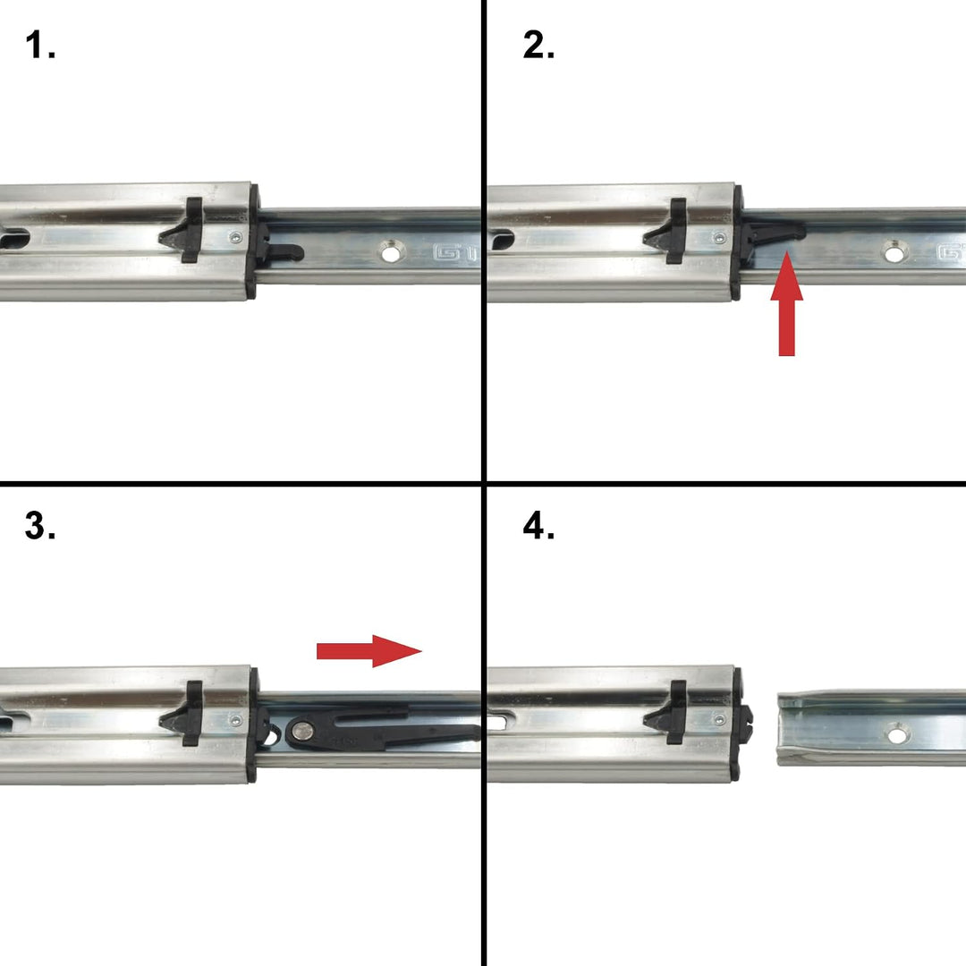 BRESKO 1 Paar (2 Stück) Schwerlastauszug 30 – 100 cm 100 kg Traglast Schwerlastschiene Schubladensch