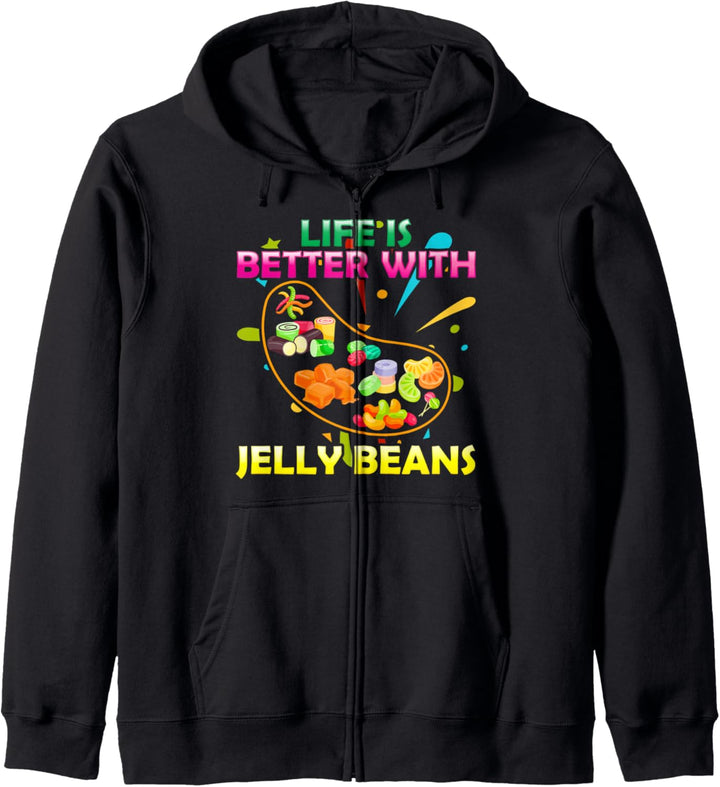 Leben besser Jelly Bean Candy Fruity Juicy Bean Day Kapuzenjacke