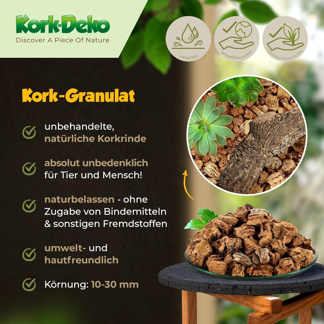 Wühlkiste für Vögel aus Presskork | Grösse 350x250x50 mm | wahlweise mit oder ohne grobes Naturkorkg
