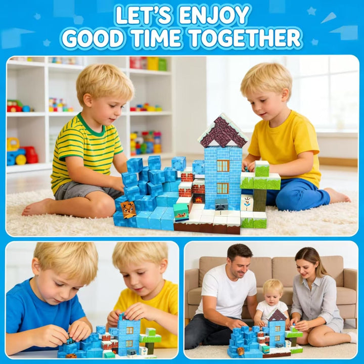 Magnetic Blocks Set,Magnetische Bausteine, magnet bausteine kinder Lernspielzeug zur Förderung von K